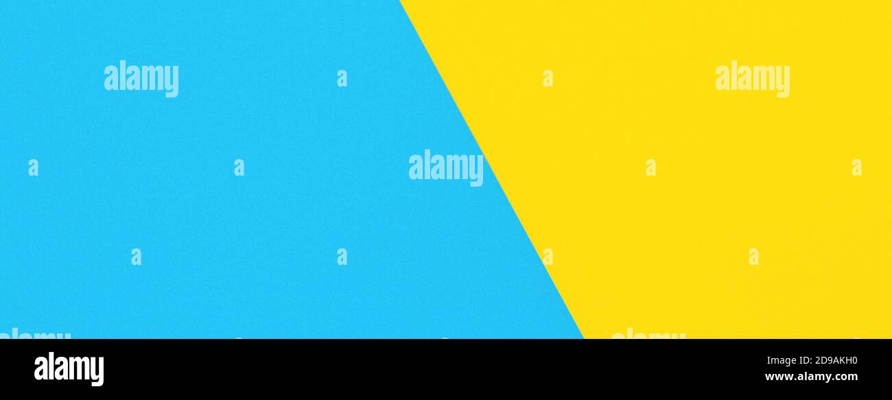 Abstract yellow, red and light blue color paper geometry composition ...