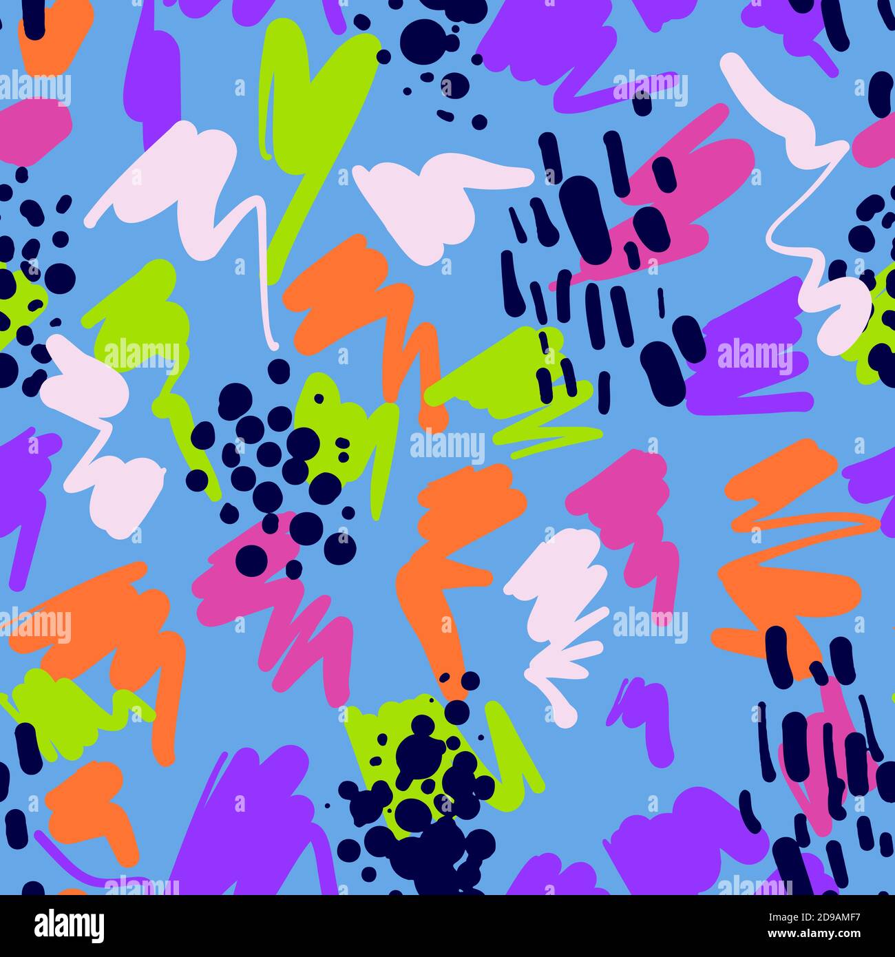 Abstract background seamless pattern , vector illustration . Free hand ...