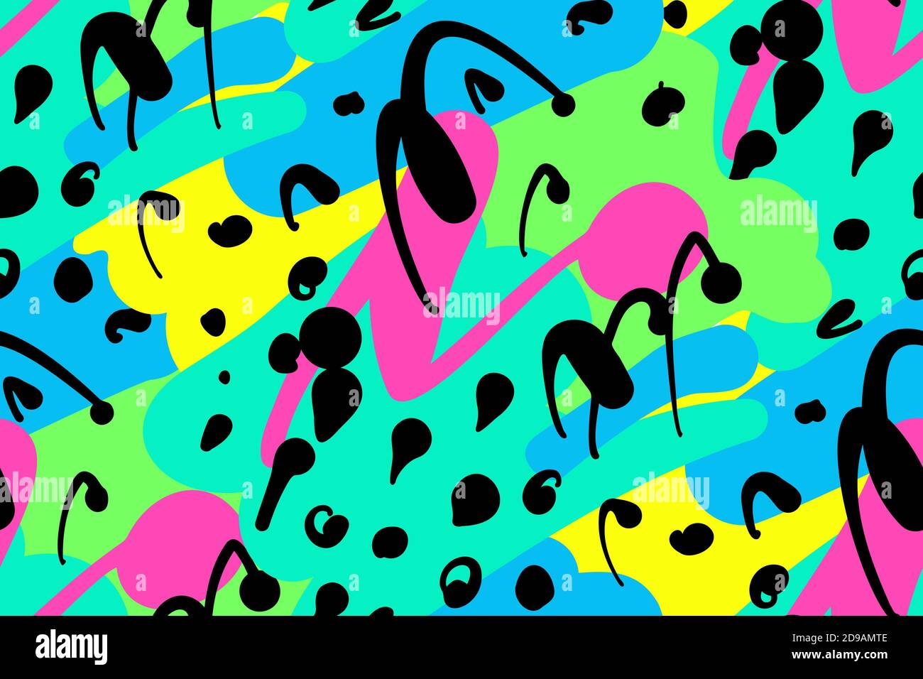 Abstract background seamless pattern , vector illustration . Free hand ...