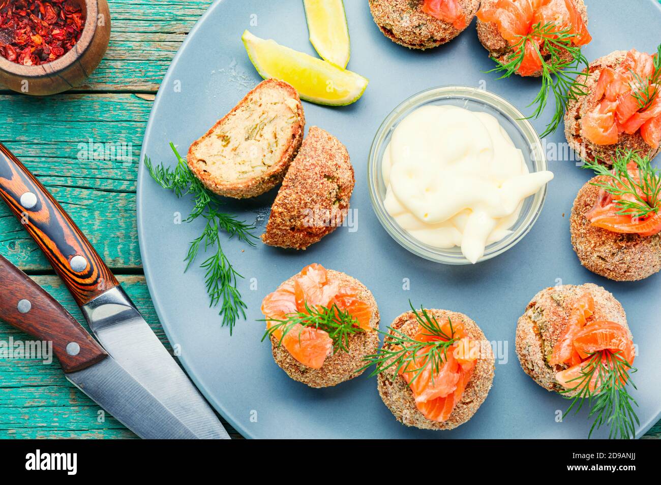 Meat Ball Cod Roe Delicious homemade cod roe fish meatballs.Fish rissole or meatballs ...