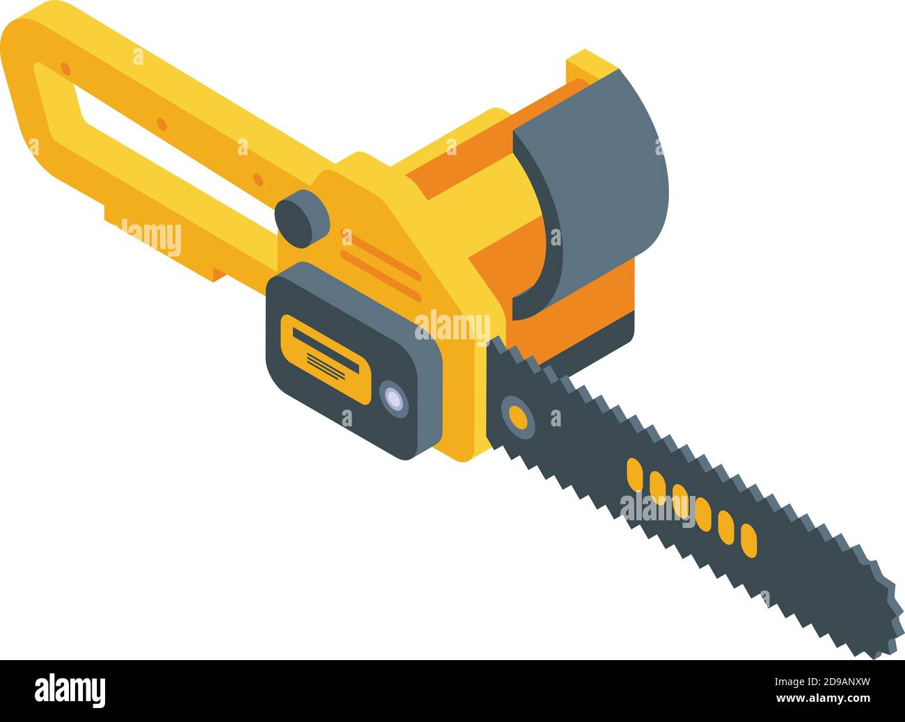 Modern electric chainsaw icon. Isometric of modern electric chainsaw vector  icon for web design isolated on white background Stock Vector Image & Art -  Alamy