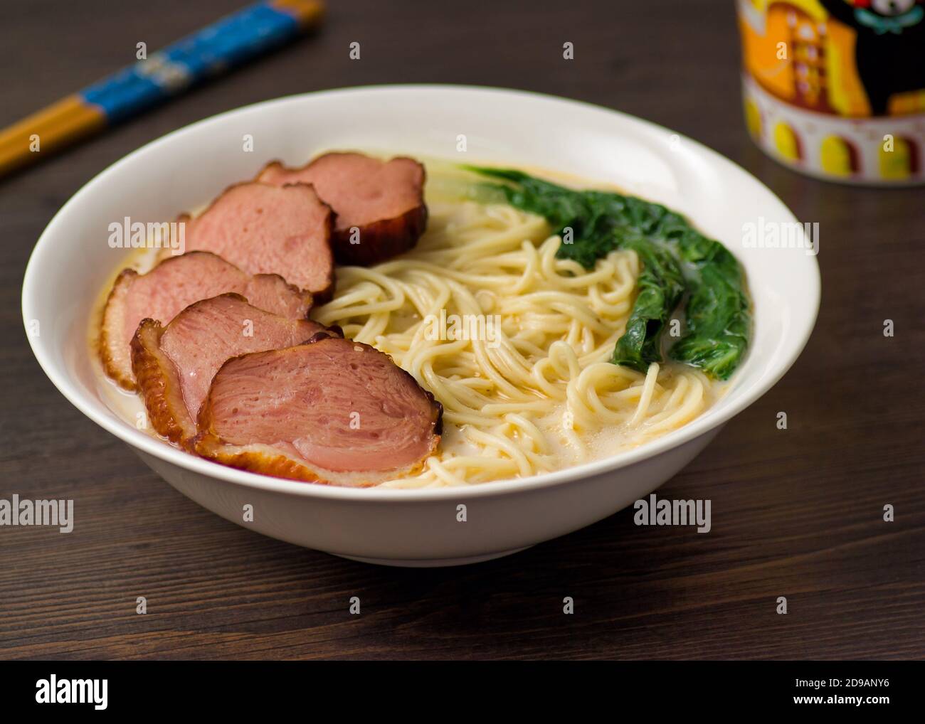 Smoked Duck and Noodle Soup Recipe Stock Photo - Alamy