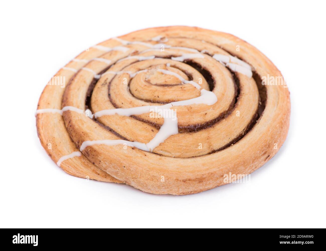 Freshly baked cinnamon bun roll isolated on white background Stock ...
