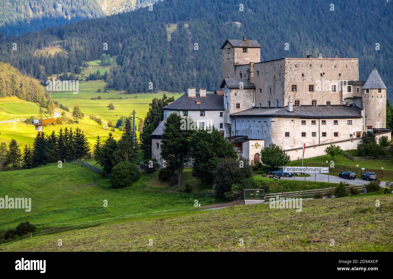 Naudersberg Castle in Nauders, Tyrol, Austria Stock Photo