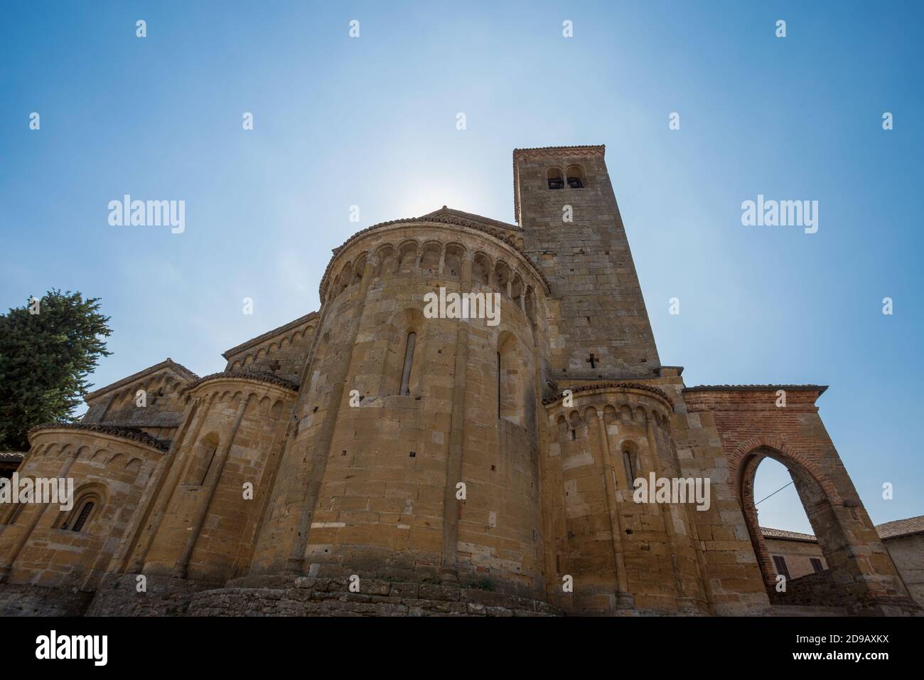 The 'Collegiata' of Santa Maria Assunta in Castell'Arquato, Piacenza province, Emilia Romagna, Italy. Stock Photo