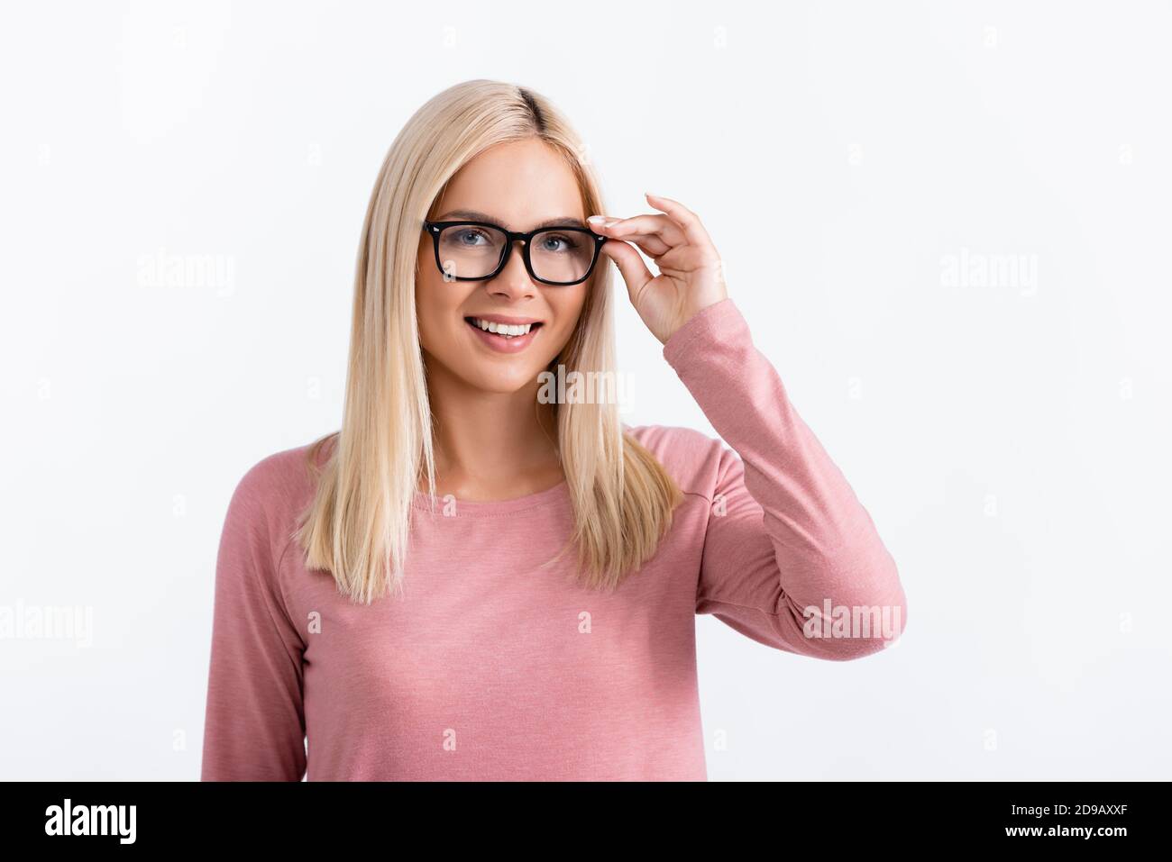Young woman wearing eyeglasses hi-res stock photography and images - Alamy