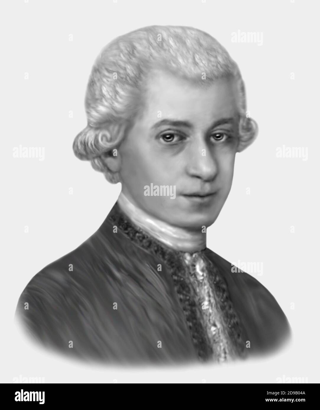Wolfgang Amadeus Mozart 1756-1791 Austrian Composer Stock Photo