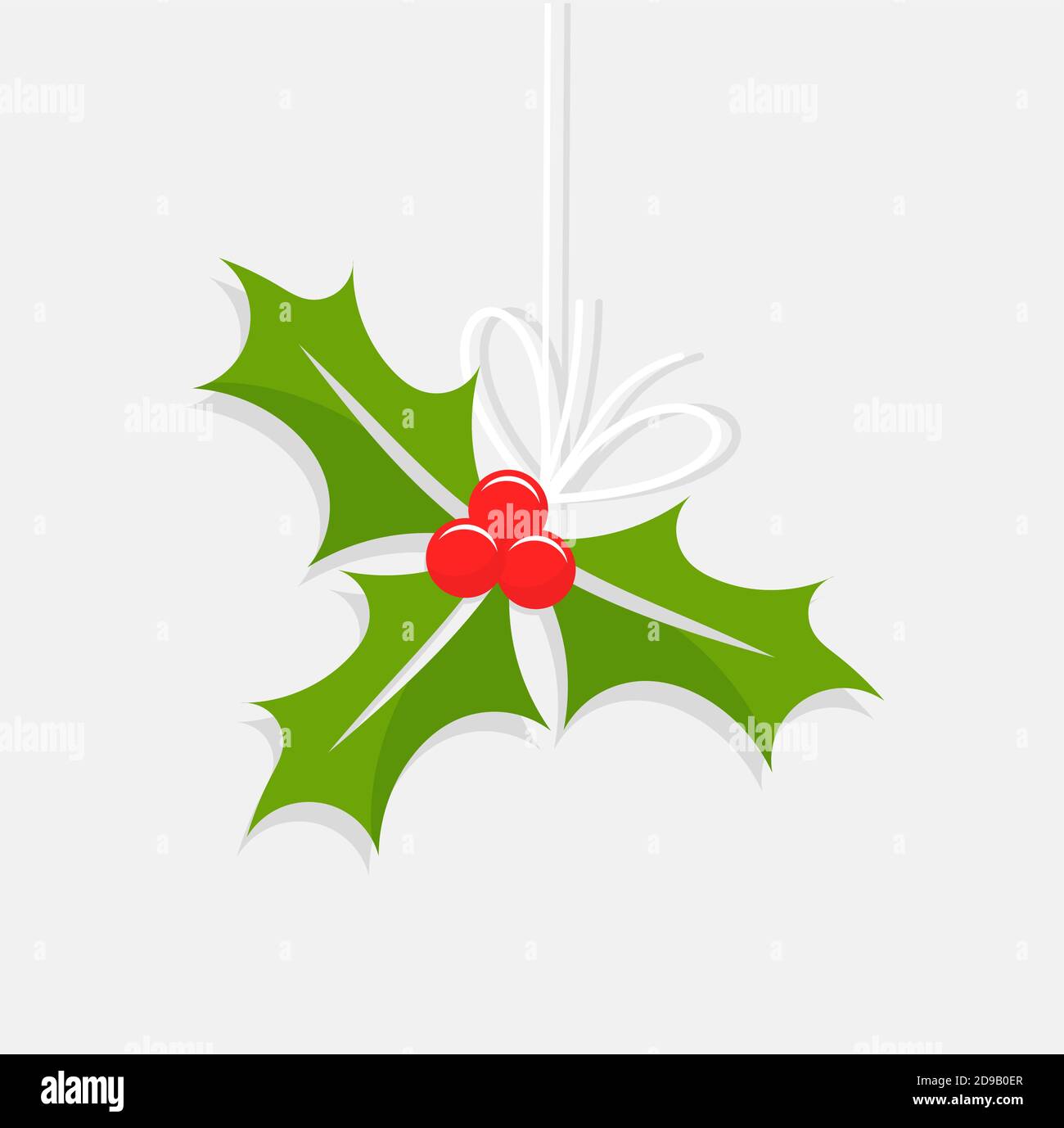 Holly berry Christmas ornament. Vector illustration Stock Vector Image ...