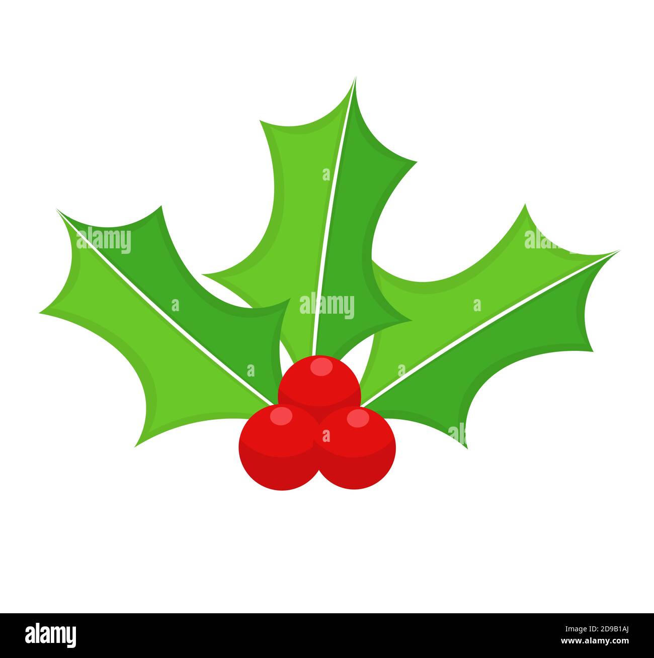Holly berry Christmas icon. Vector illustration Stock Vector Image ...