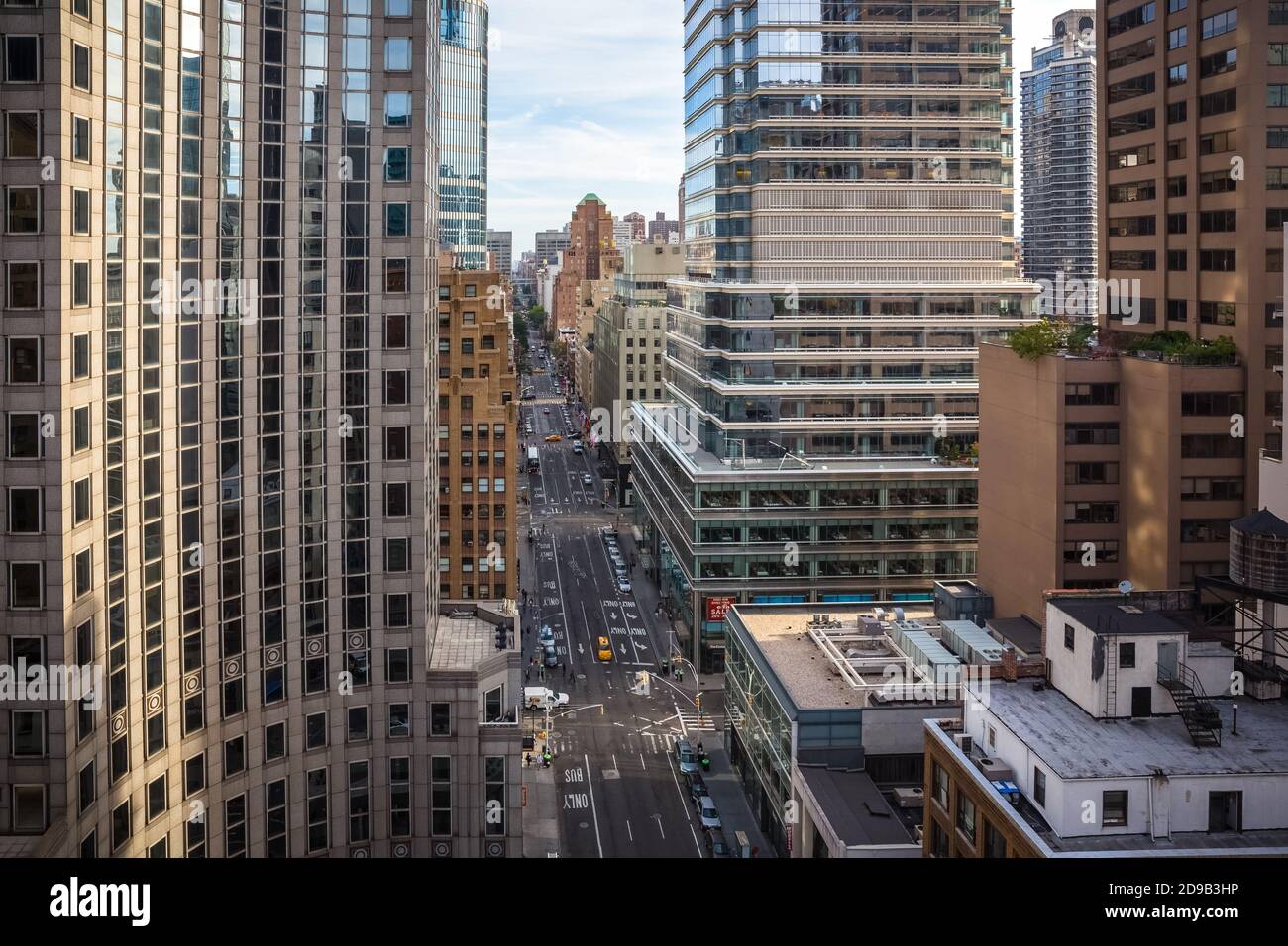 Streets of Manhattan. Manhattan is the most densely populated of the