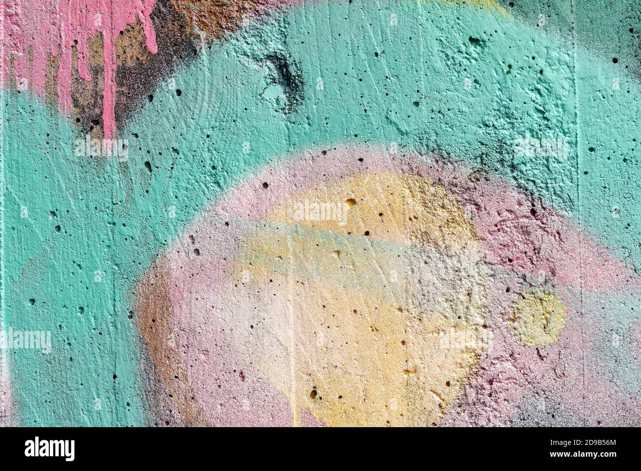 Multi-colored painted wall. Abstract detail Stock Photo