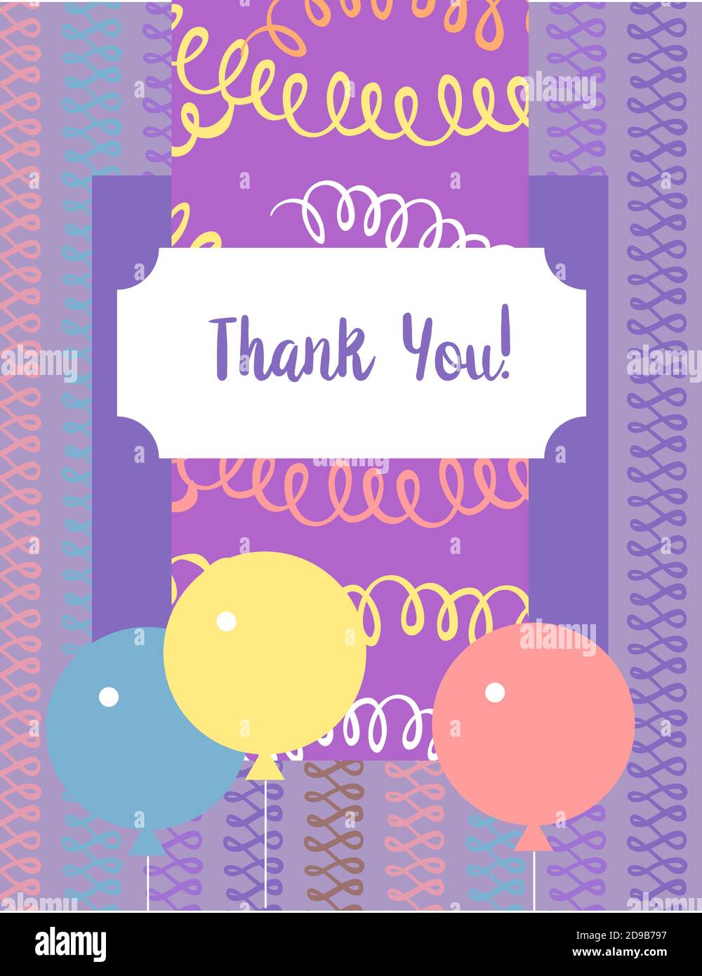 Design template for cute Thank you card . Template for scrapbooking ...