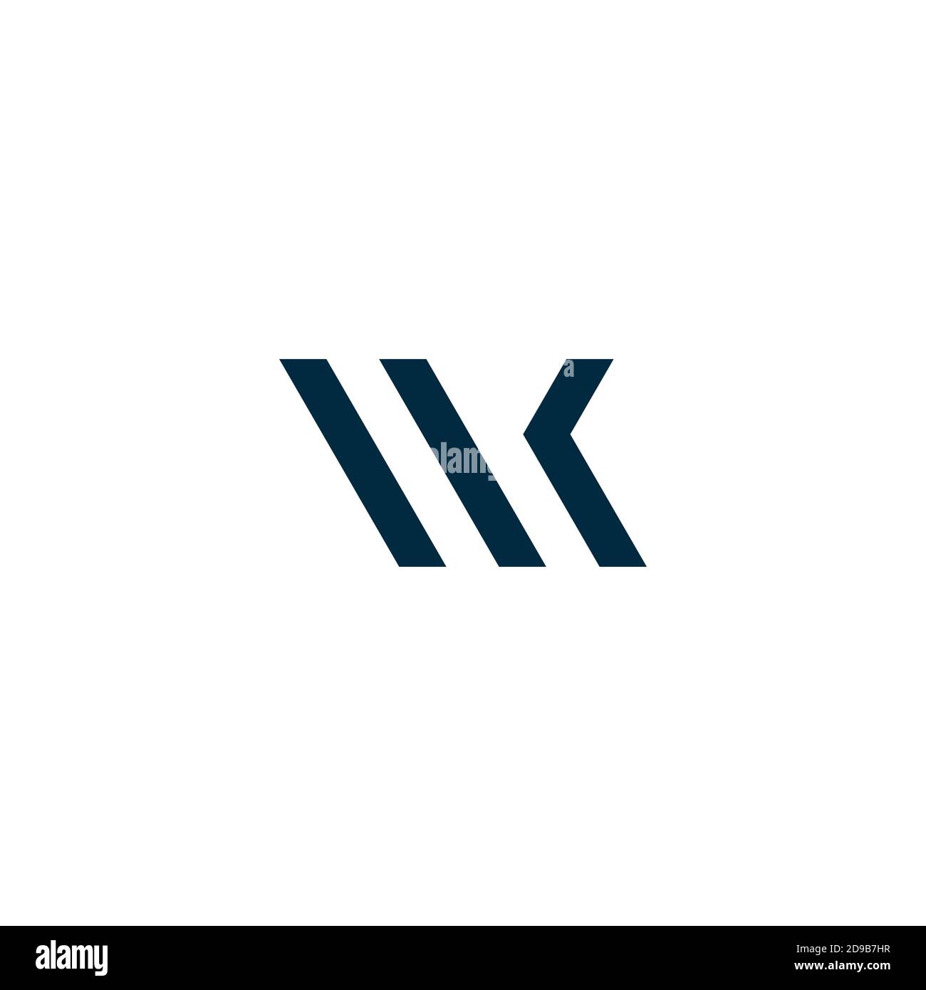 letter mk stripes motion arrow simple geometric logo vector Stock Vector