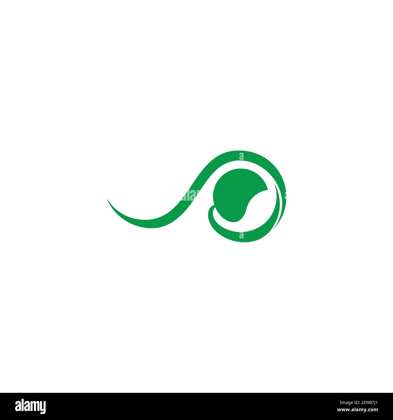green vegetables geometric curves decoration logo vector Stock Vector