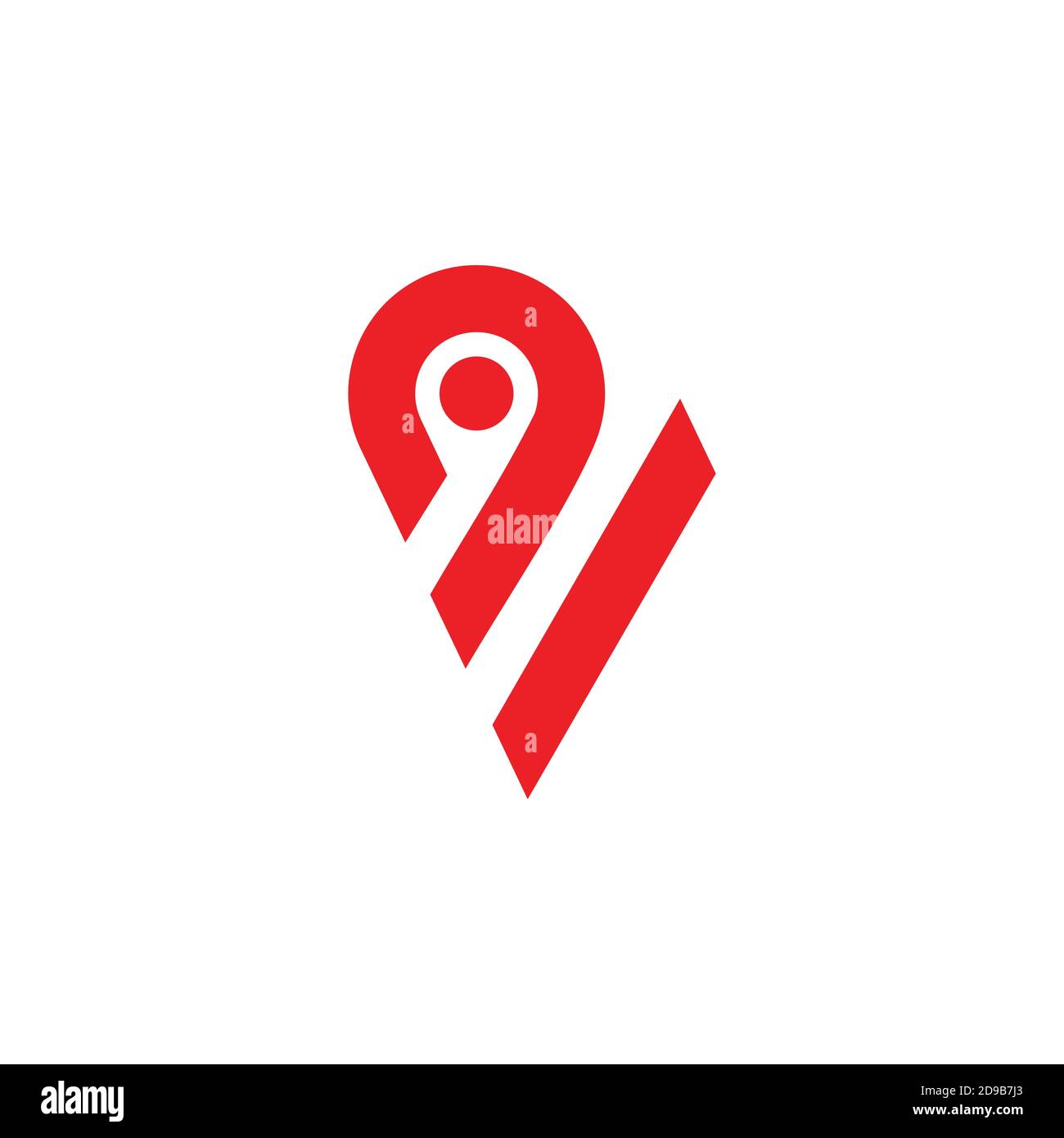 letter v pin location symbol geometric design logo vector Stock Vector  Image & Art - Alamy