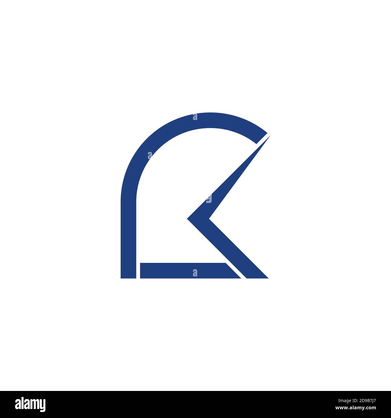 abstract letter rk geometric arrow simple logo vector Stock Vector