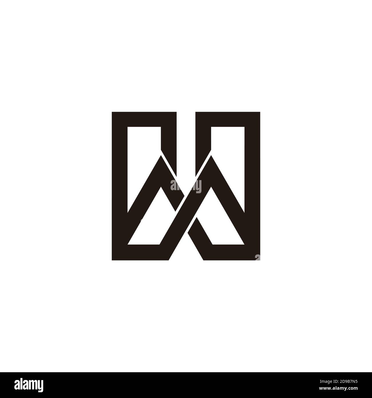 abstract letter hm infinity line symbol logo vector Stock Vector