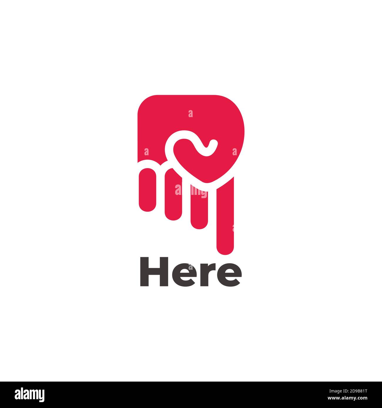 pointing down here sign hand palm symbol vector Stock Vector
