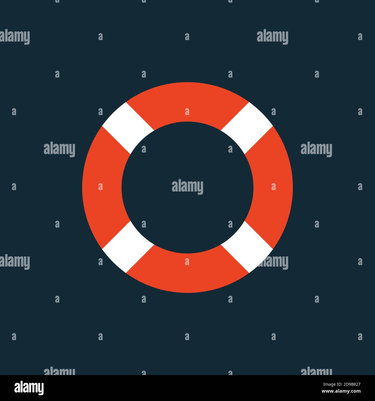 Lifebuoy Icon Modern Minimal Flat Design Style Lifebelt Symbol