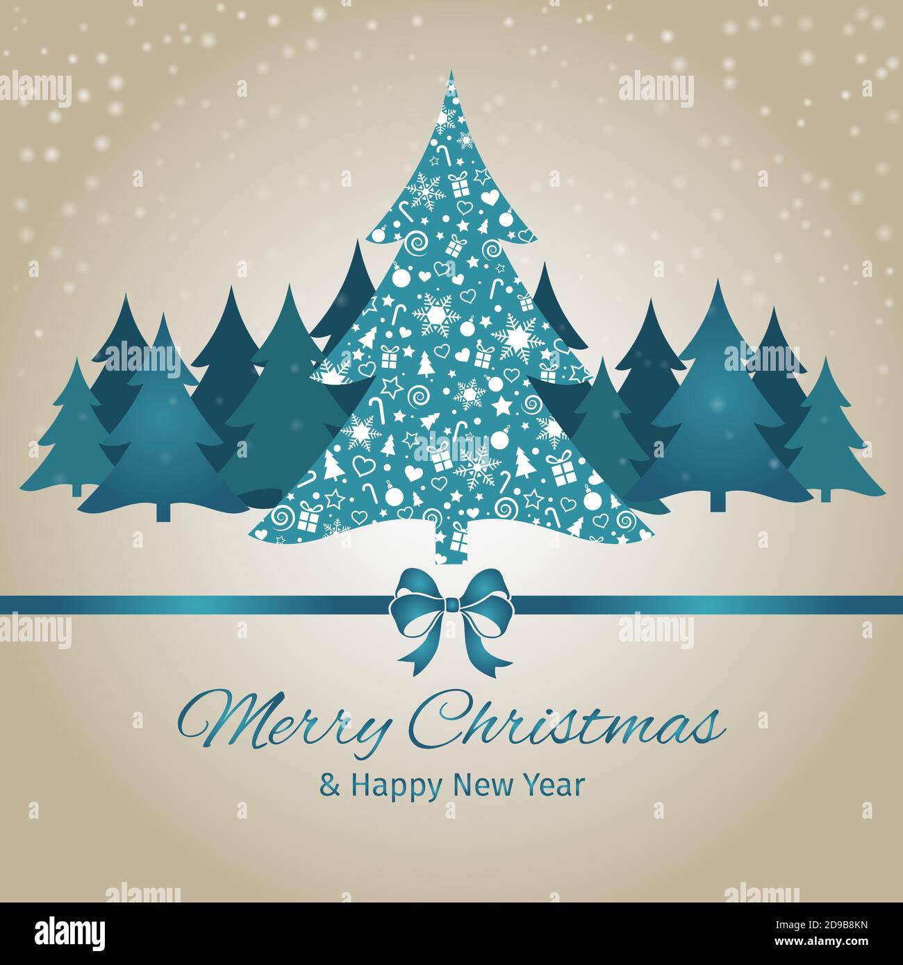 Merry Christmas card, vector illustration Stock Vector Image & Art - Alamy
