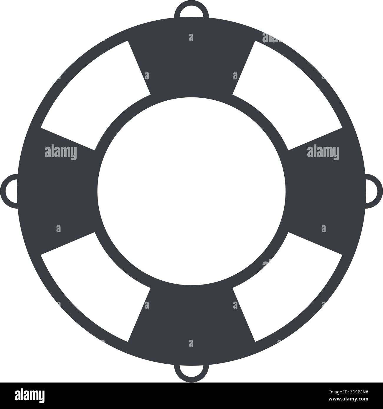 Lifebuoy outline icon, modern minimal flat design style, vector ...