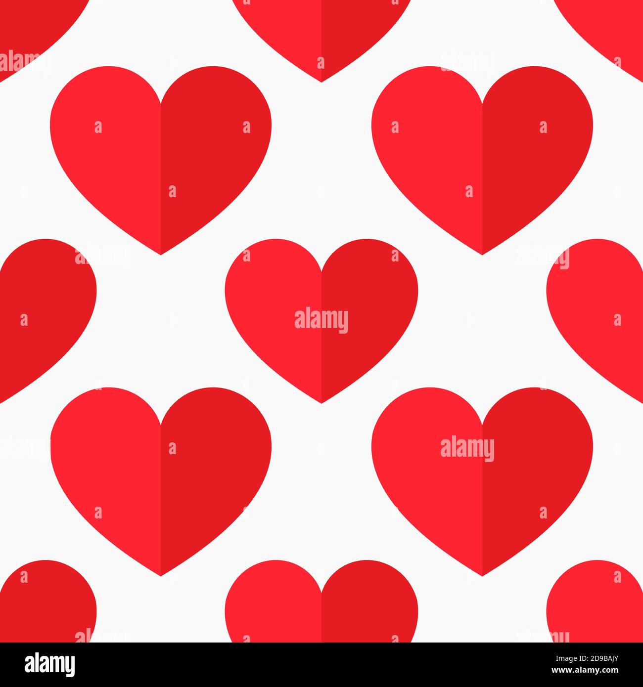 Red hearts seamless pattern. Vector illustration Stock Vector Image ...