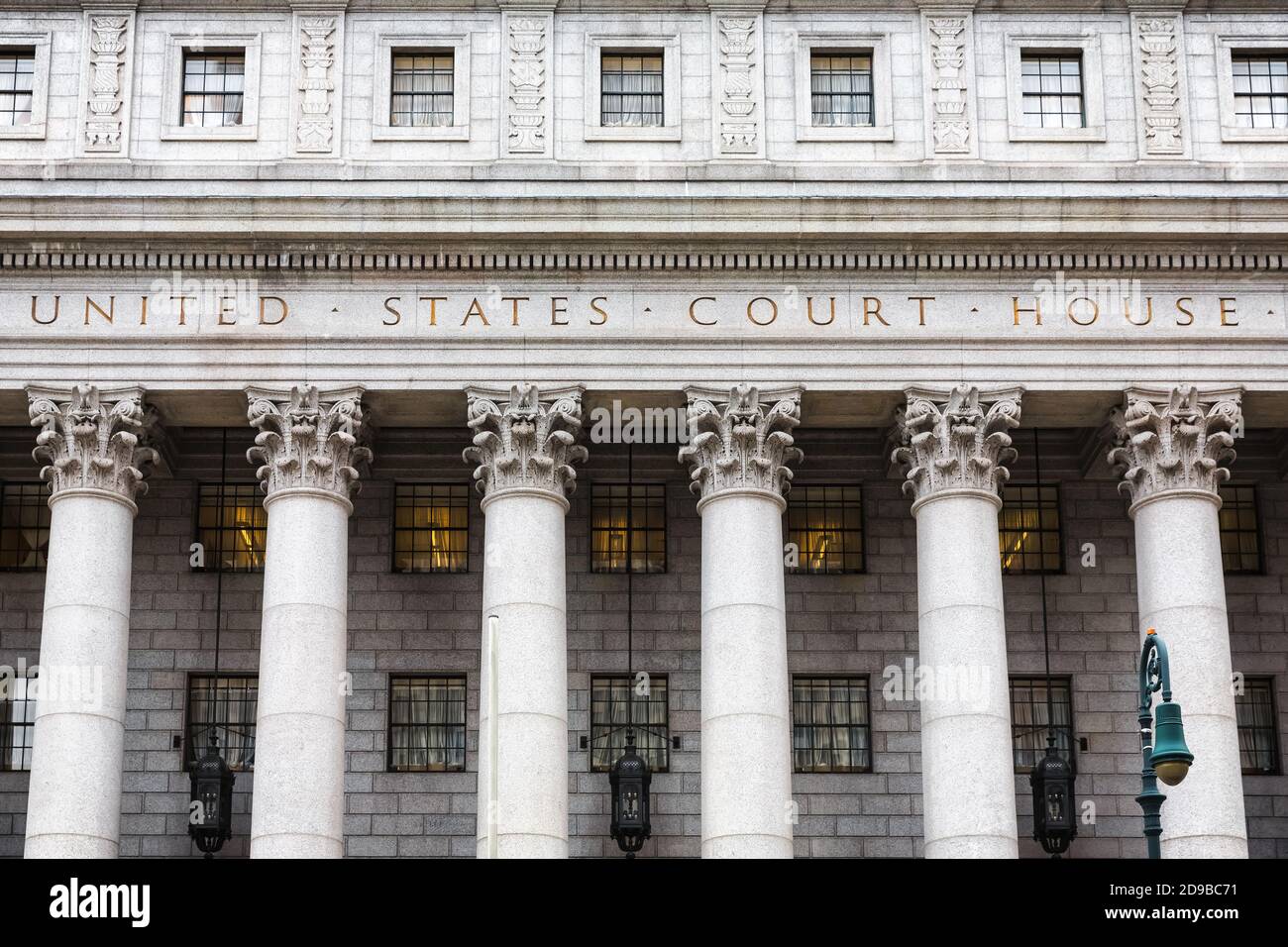 United States Court House. Courthouse facade with columns, lower