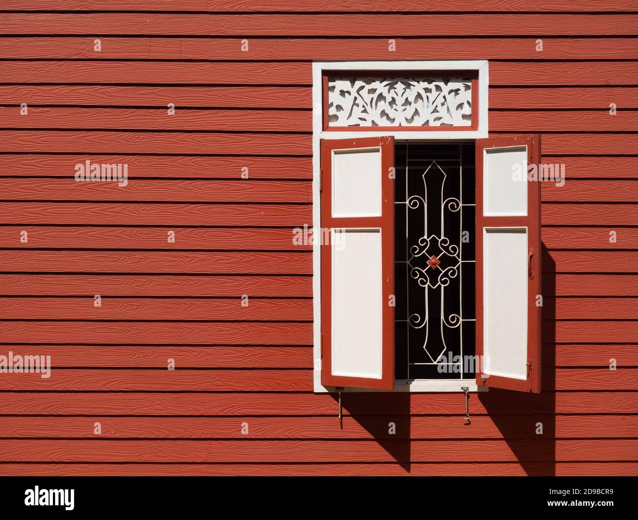 Detail of building at Wat Suan Phlu, a community temple in Bang Rak, Bangkok, Thailand. Stock Photo