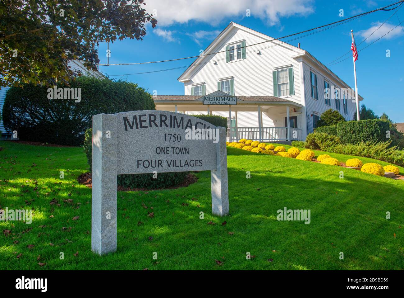 Merrimack town hall on 49 Baboosic Lake Rd in Merrimack, New Hampshire