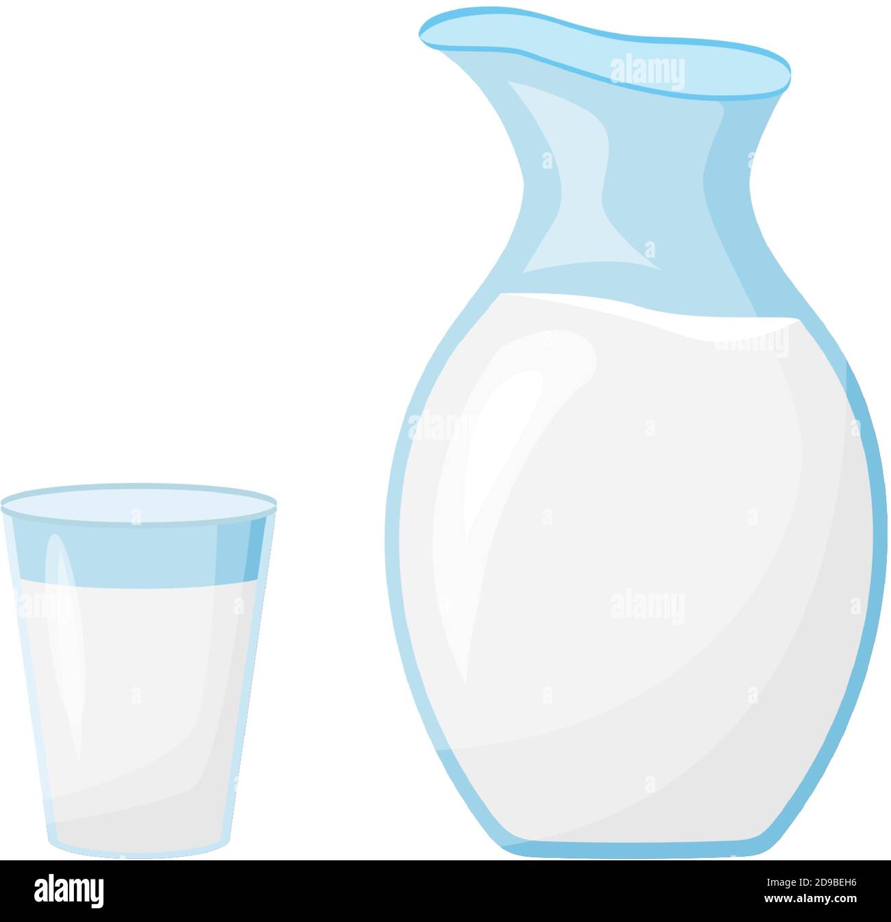 Jug glass filled with milk cartoon vector illustration Stock Vector Image &  Art - Alamy