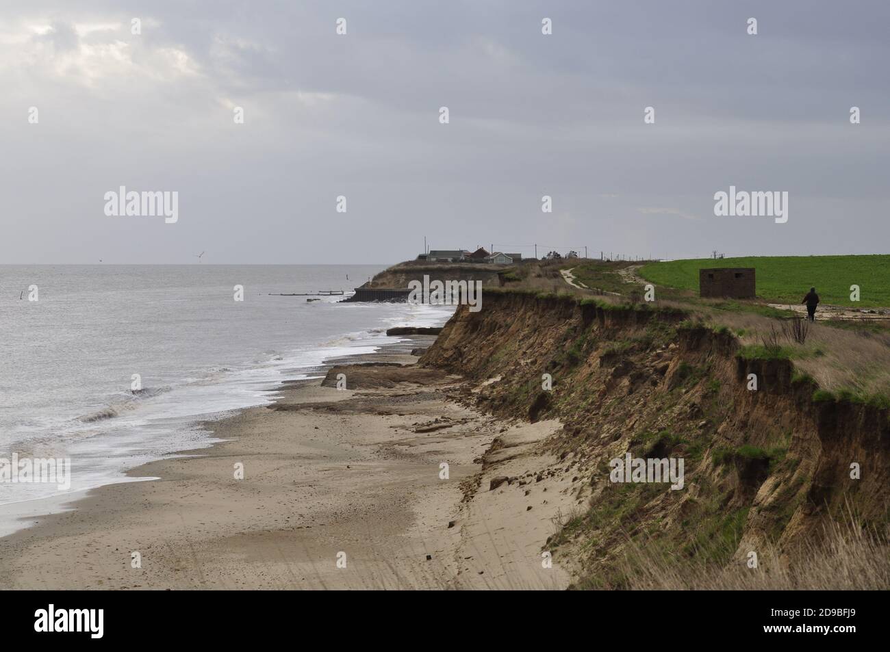 Coastal erosion at Happisburgh north-east Norfolk, England UK Stock ...