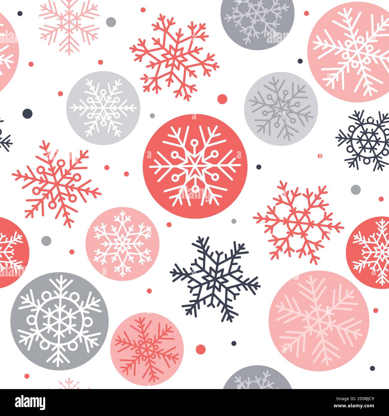 Snowflakes seamless pattern, winter concept vector illustration Stock ...