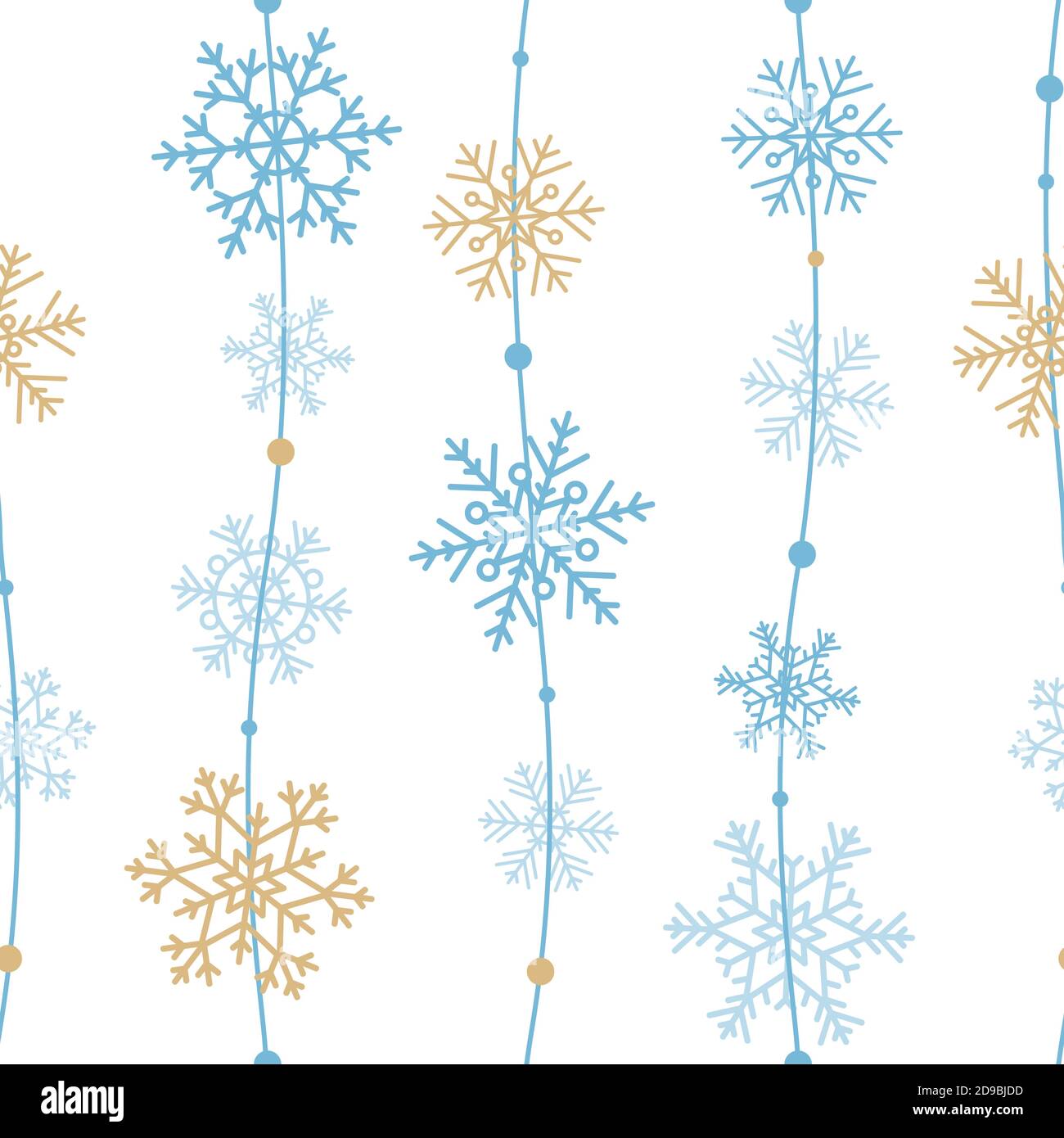 Snowflakes seamless pattern, vector illustration Stock Vector Image ...
