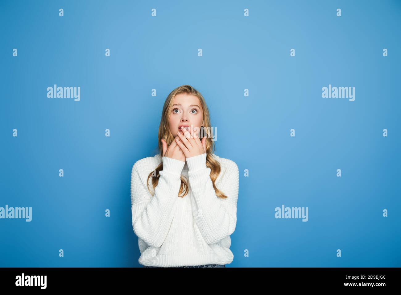 Astonished shocked woman cover hi-res stock photography and images - Alamy