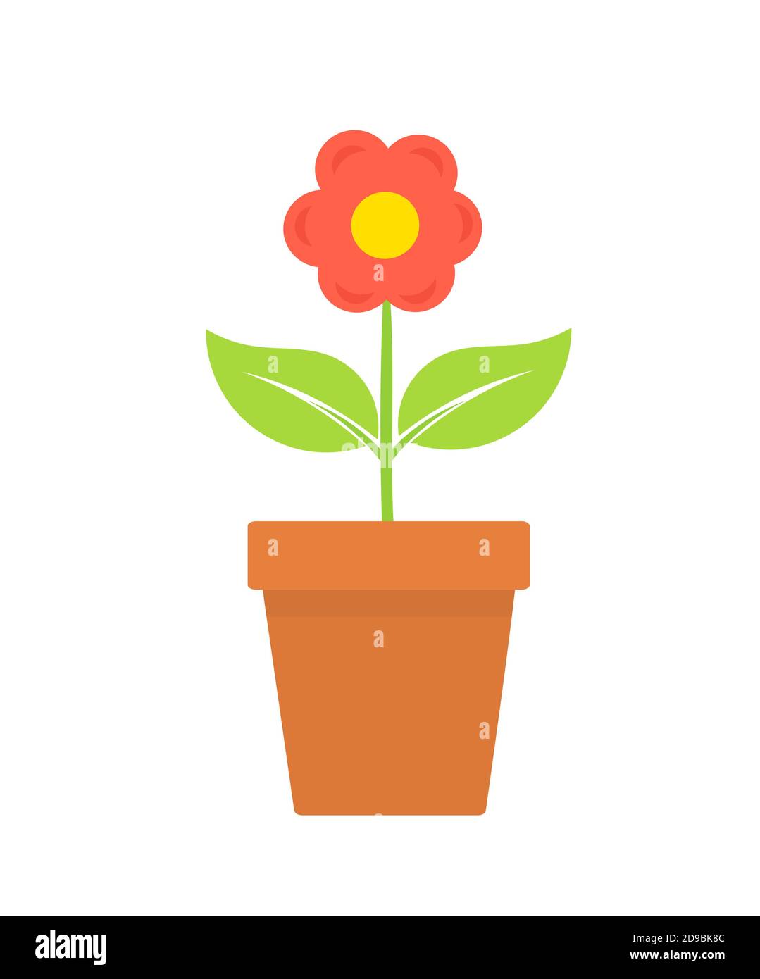 Flower growing in the pot. Vector illustration Stock Vector Image & Art ...