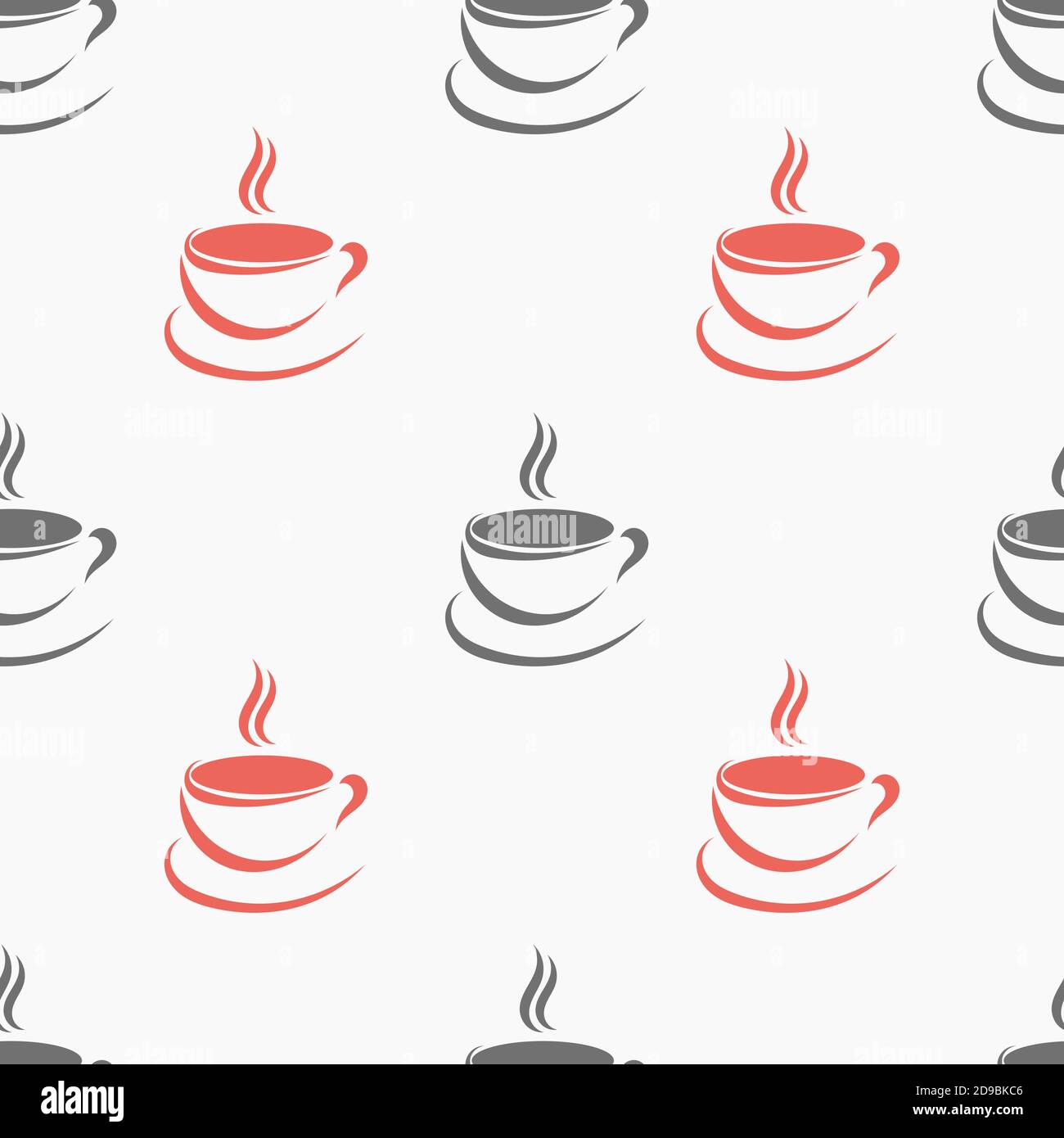 Coffee cups seamless pattern. Vector illustration Stock Vector Image ...