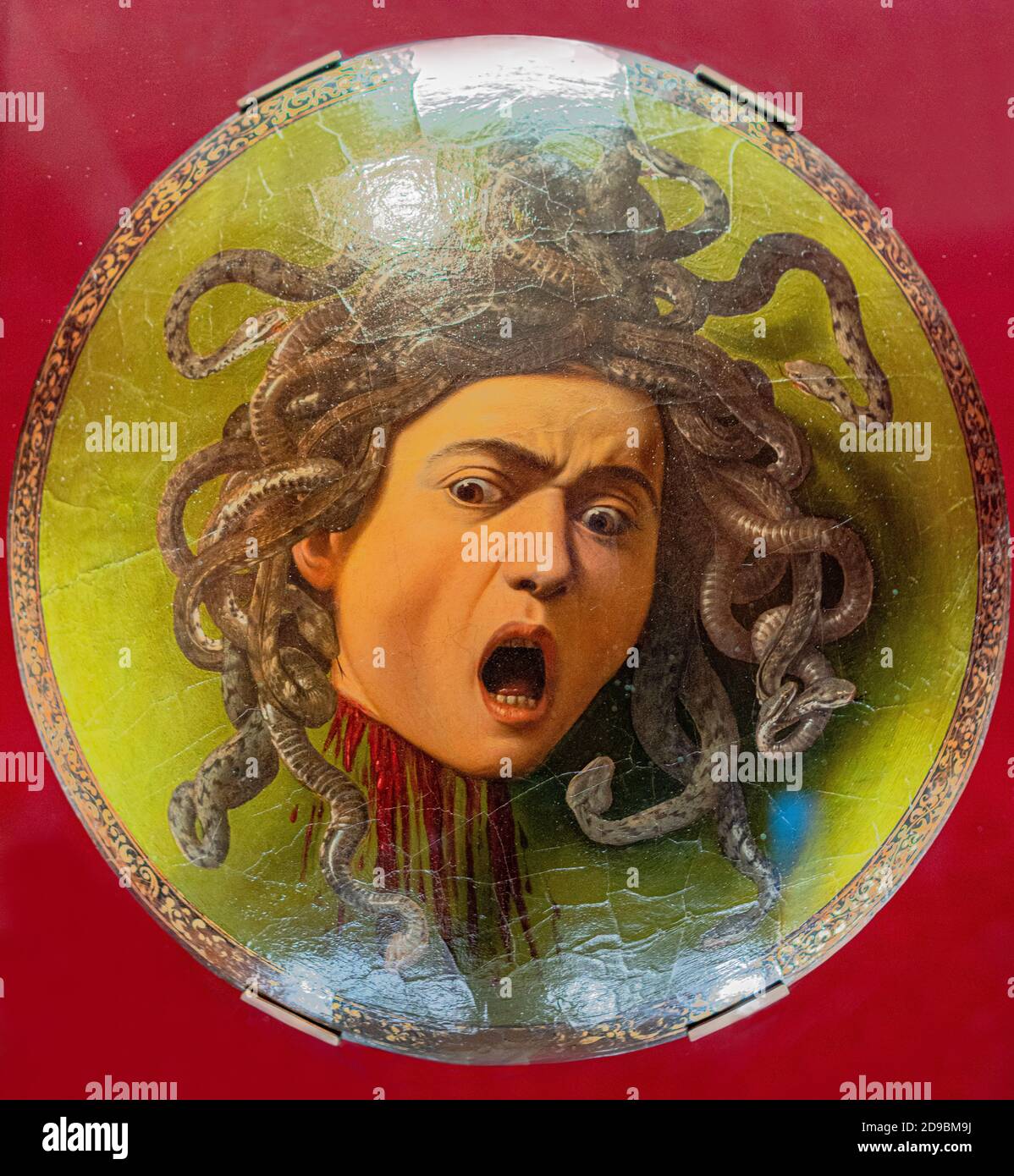 Florence, Italy February 15, 2019 Uffizi Gallery, the shield with