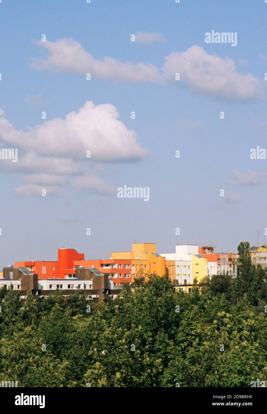 new building constructions in Prenzlauerberg district seen from Mauerpark, Berlin Germany Stock Photo