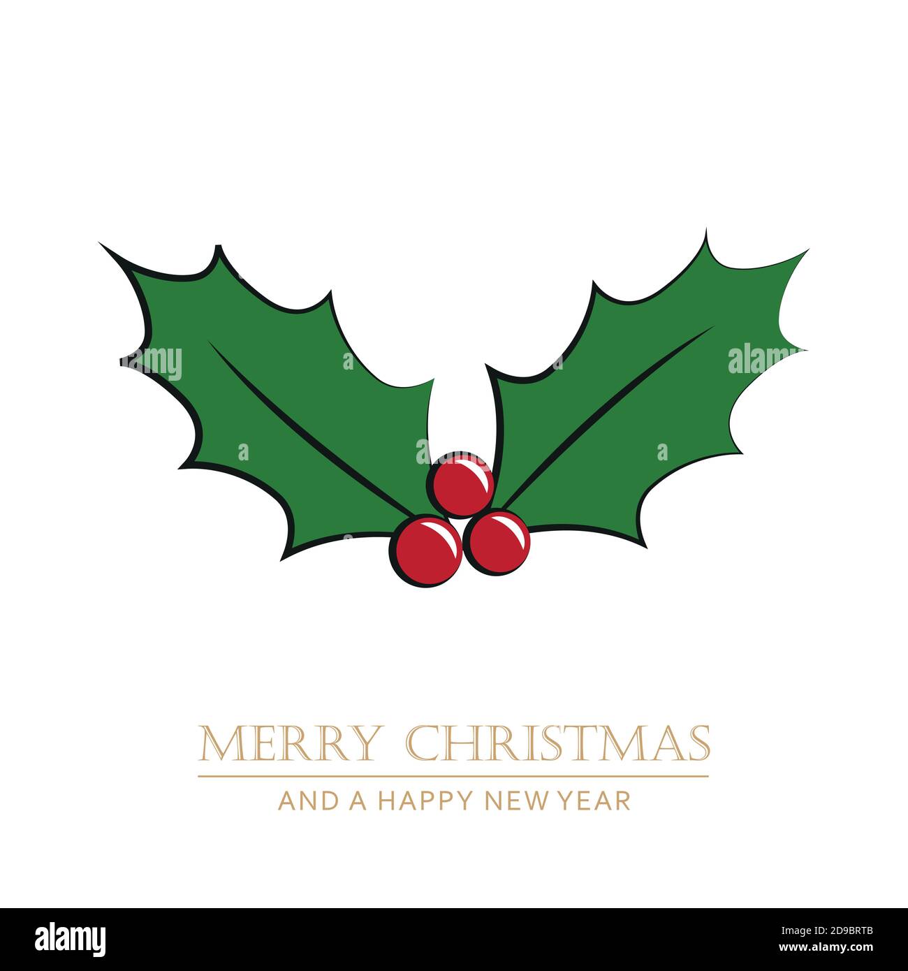 christmas holly berry isoladet on white vector illustration EPS10 Stock ...