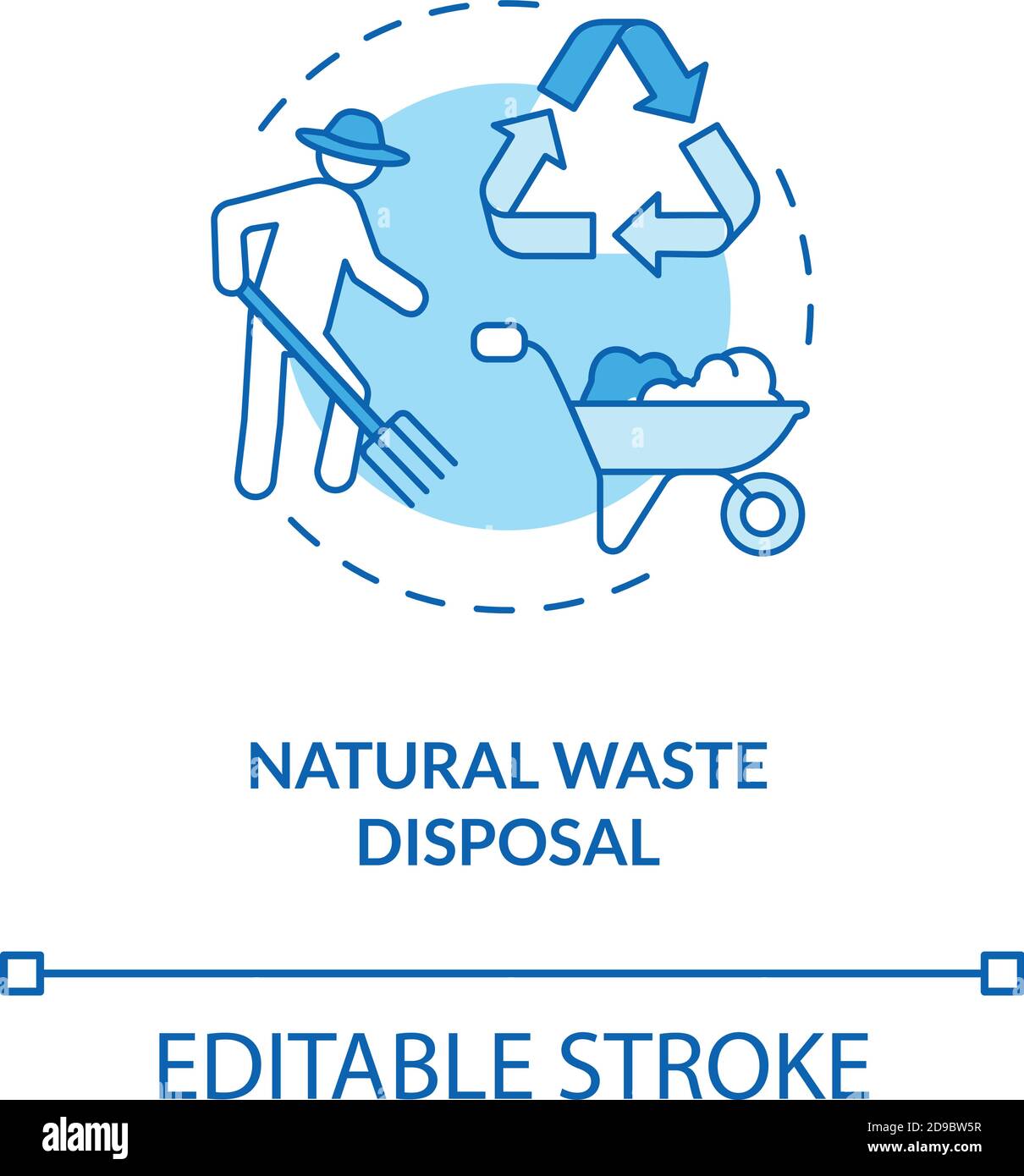 Natural waste disposal turquoise concept icon Stock Vector Image & Art