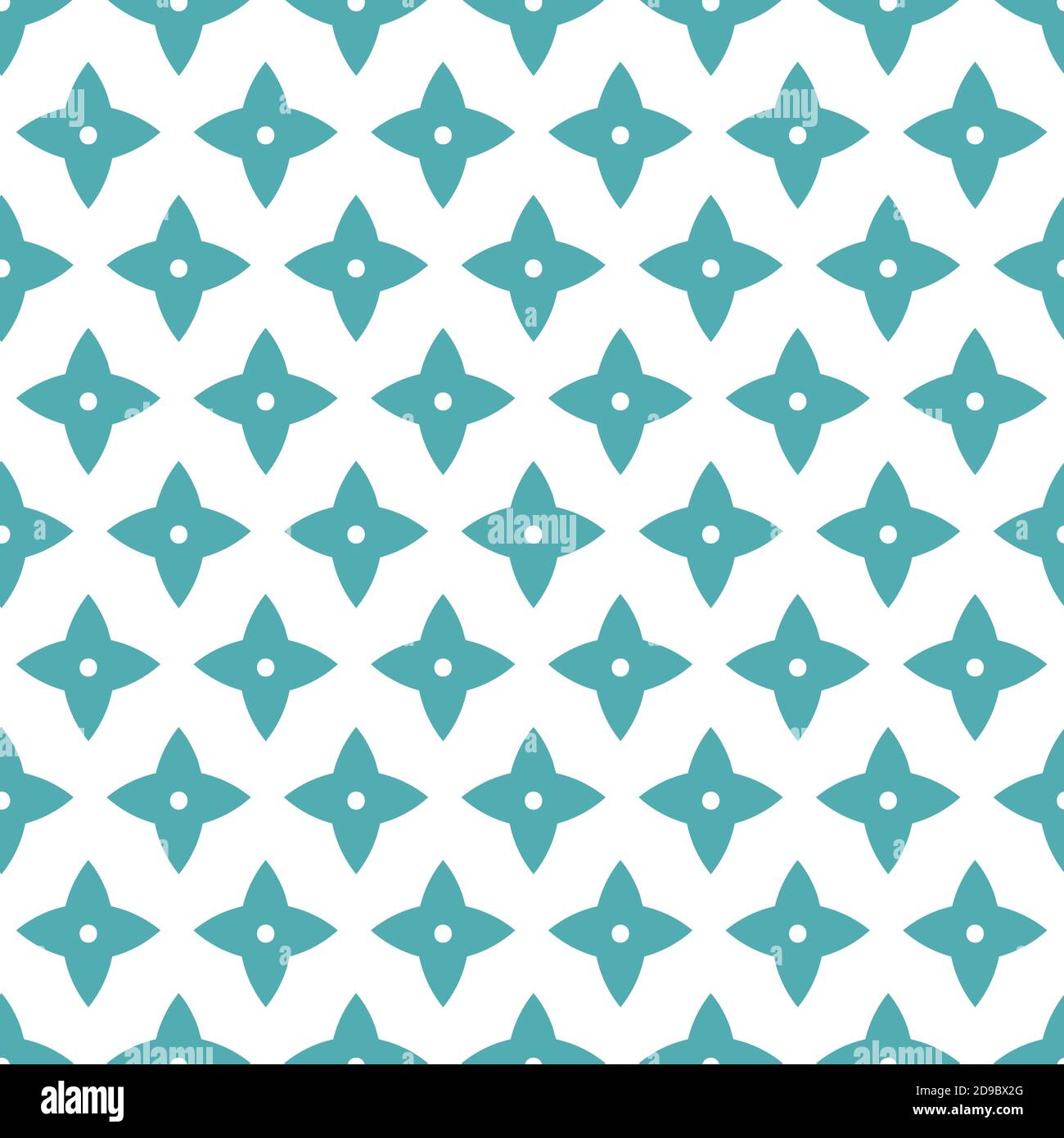 Vector geometric stylized blue flower pattern. Seamless vector design, simple ornament in blue tones. Cutout abstract star design. Perfect for paper projects, fabric and home decor. Stock Vector