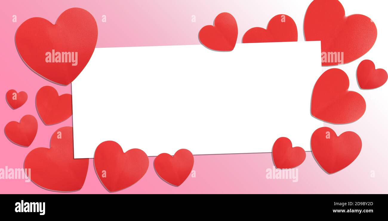 valentine's day background with paper hearts Stock Photo - Alamy