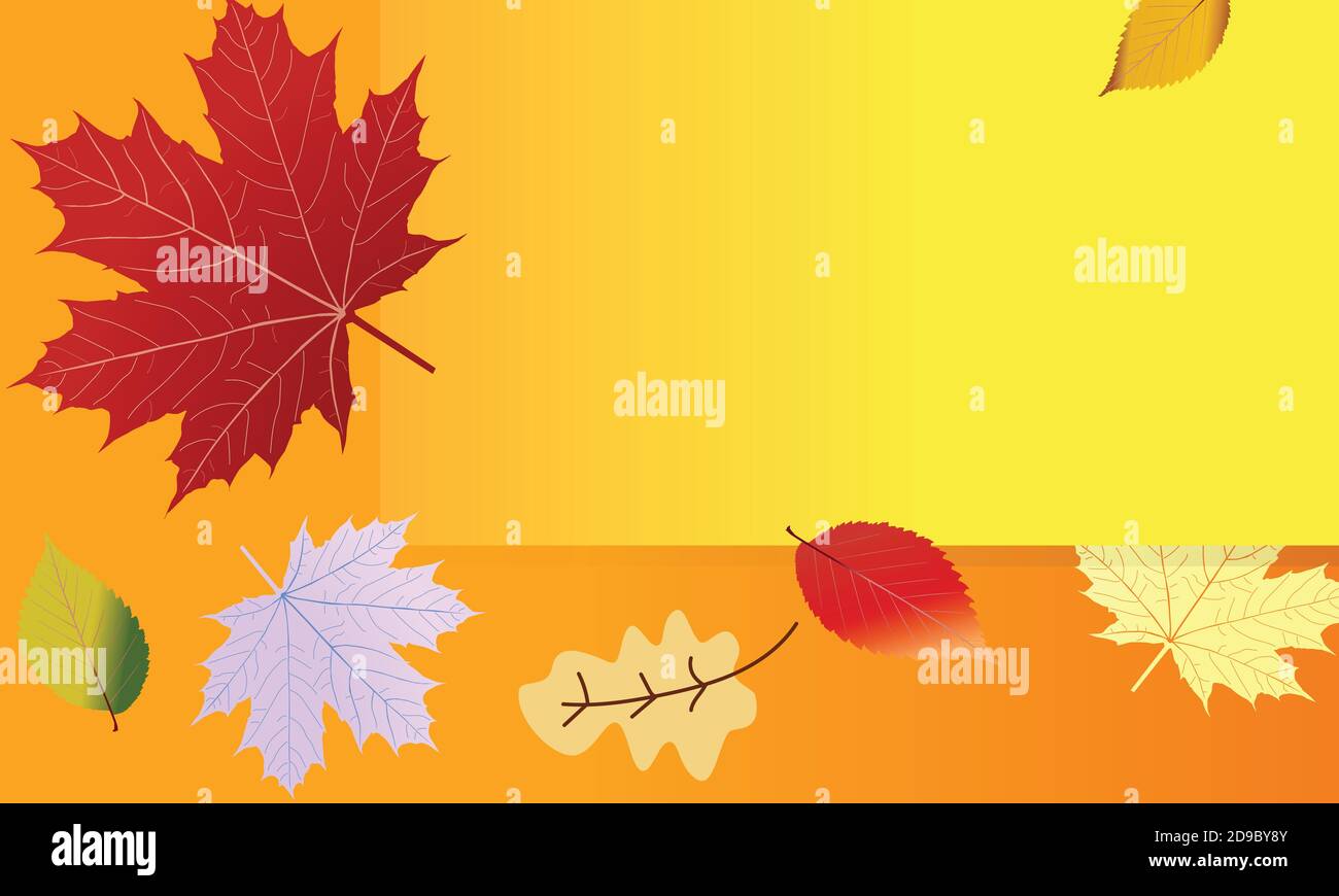 Autumn background Vector template. Leaf vector Stock Vector Image & Art ...
