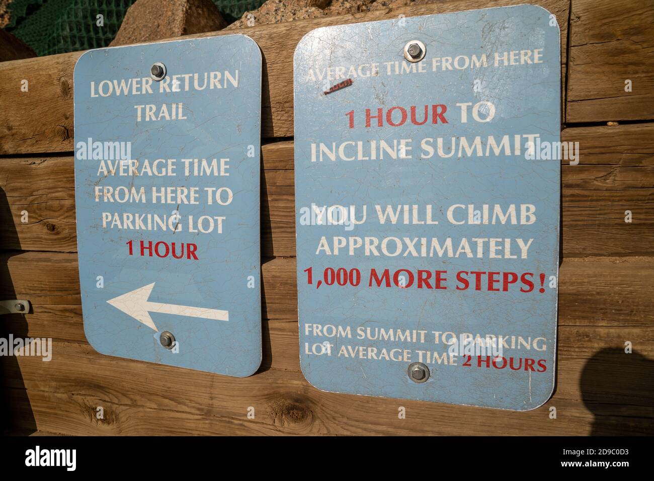 Manitou Sign Manitou incline in colorado springs hi-res stock photography and images ...