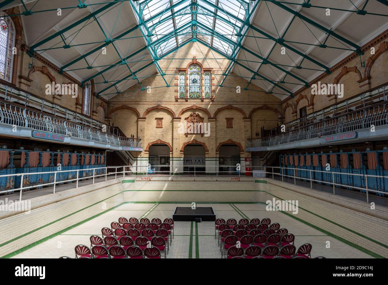 Swimming pool, Victoria Baths, Manchester Stock Photo Alamy