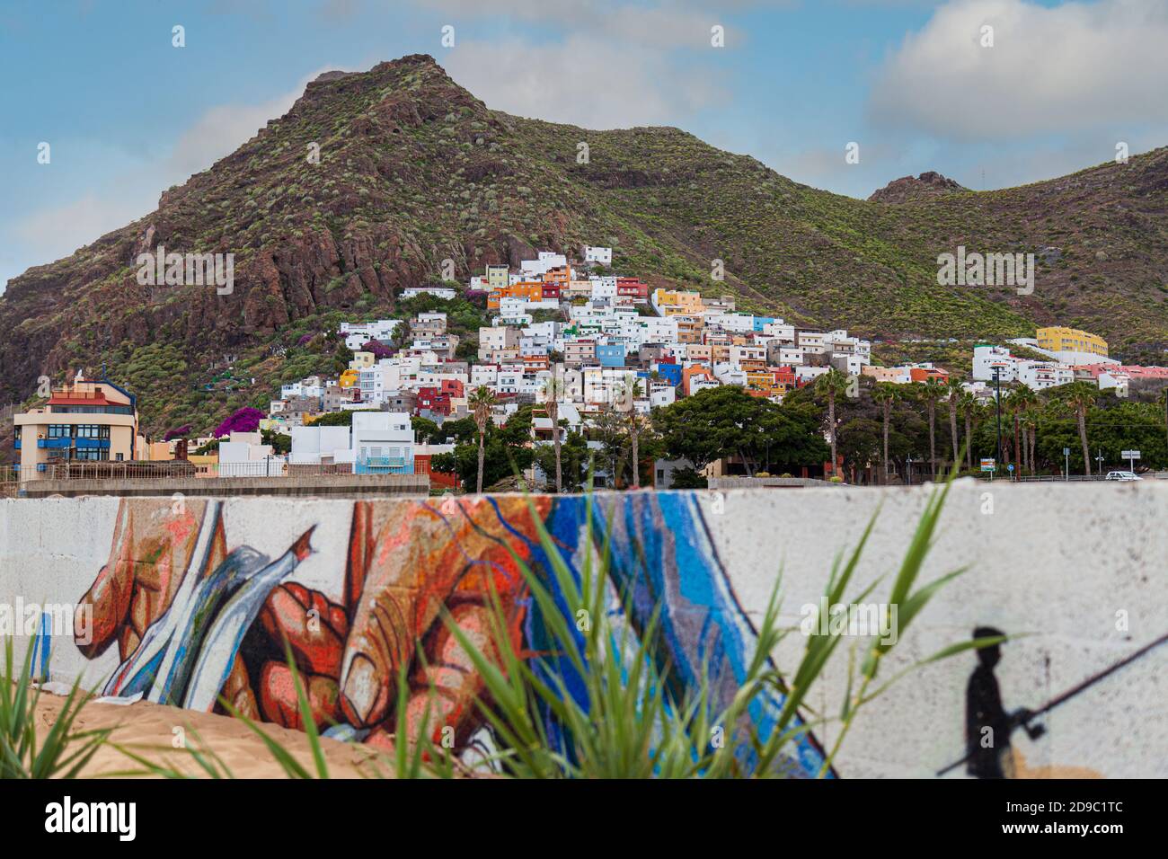San Andrés is a village located on the island of Tenerife in the Canary Islands. It is located on the coast, at the foot of the Anaga mountains Stock Photo