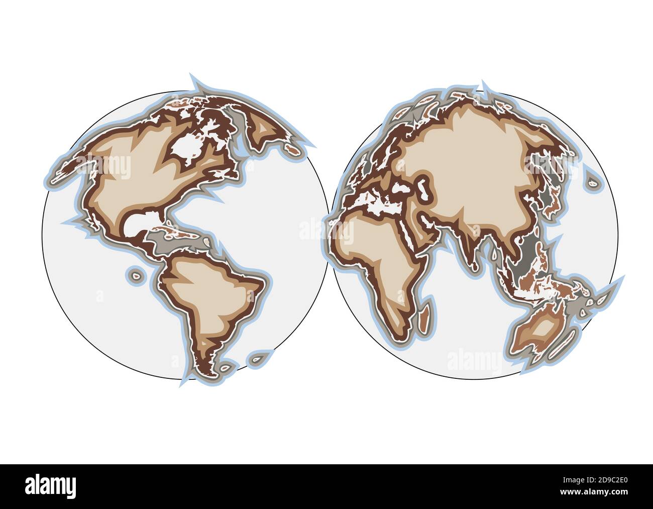world map abstract vector illustration isolated on white Stock Vector