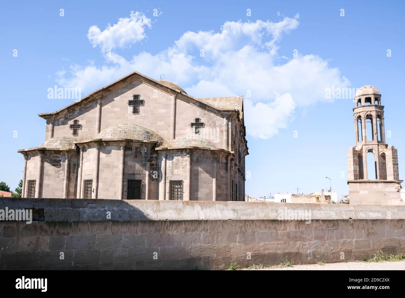 Derinkuyu, Cappadocia. Orthodox Church of Saint Theodoros Trion (Uzumlu Church)  built in 1858 in Central Anatolia, Turkey. Stock Photo