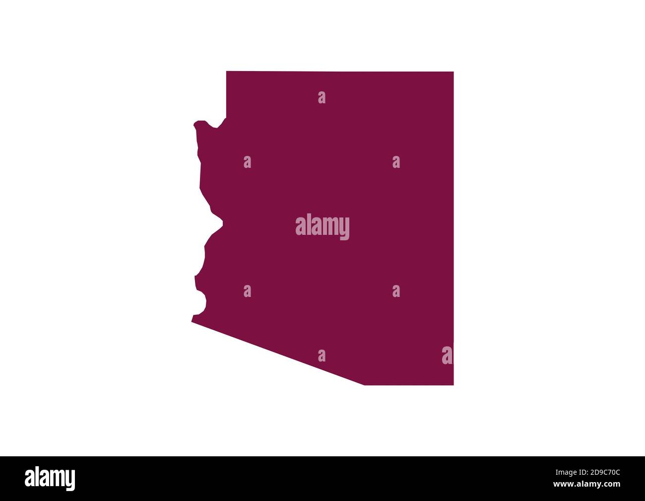 Map of Arizona Stock Photo