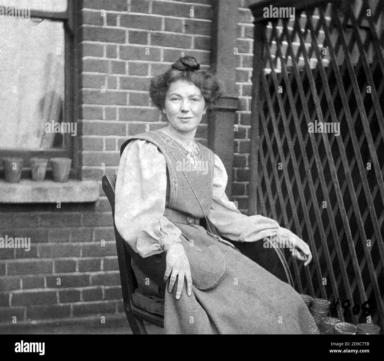 CHRISTABEL PANKHURST (1880-1958) English suffragist in 1908. Stock Photo